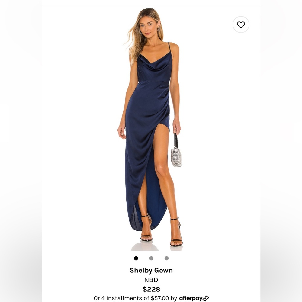 NBD Shelby Gown, Navy, size Medium